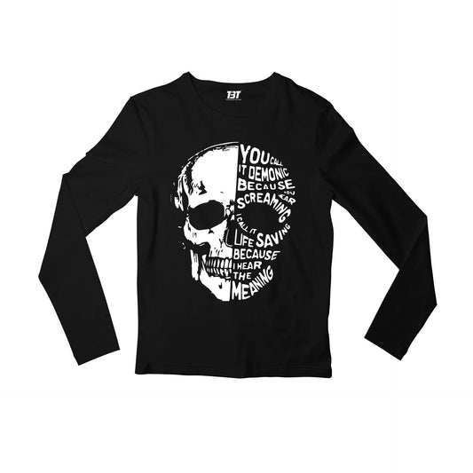 slipknot you call it demonic full sleeves long sleeves music band buy online india the banyan tee tbt men women girls boys unisex black