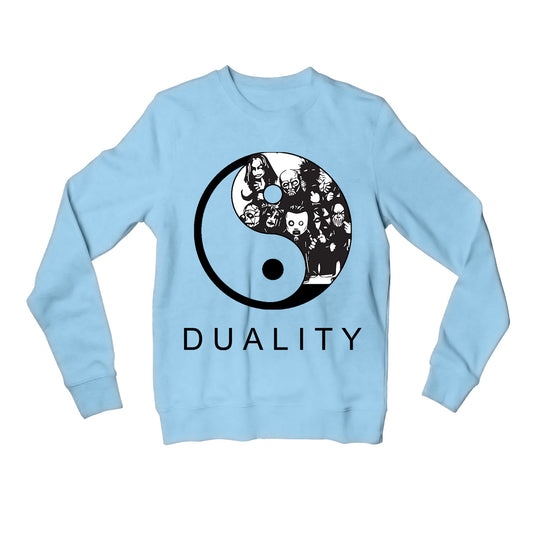 slipknot duality sweatshirt upper winterwear music band buy online india the banyan tee tbt men women girls boys unisex baby blue