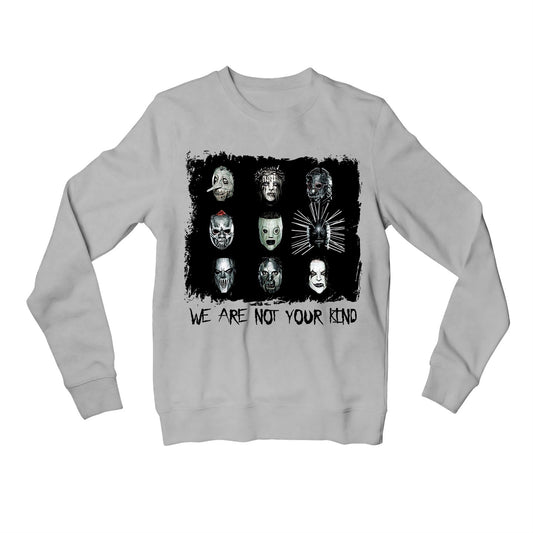 slipknot we are not your kind sweatshirt upper winterwear music band buy online india the banyan tee tbt men women girls boys unisex gray