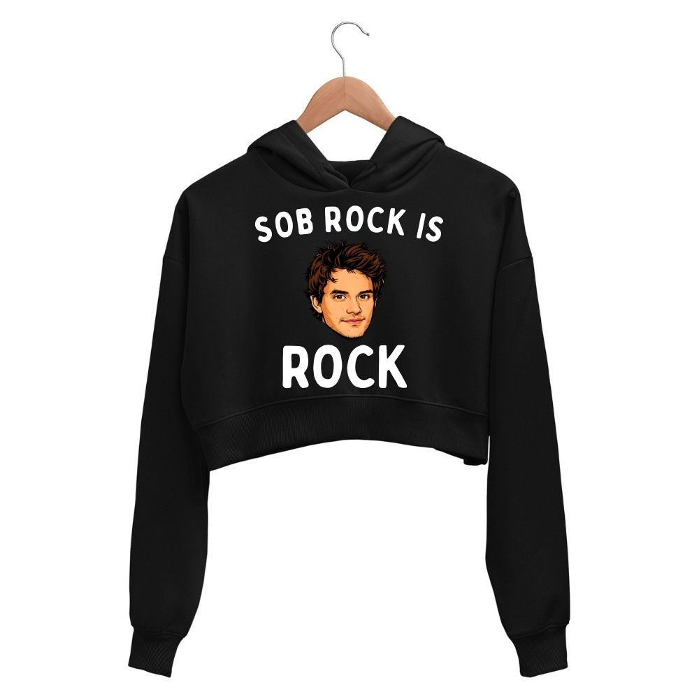 John Mayer Sob Rock Is Rock crop hoodie hooded sweatshirt upper winterwear music band buy online india the banyan tee tbt men women girls boys unisex black