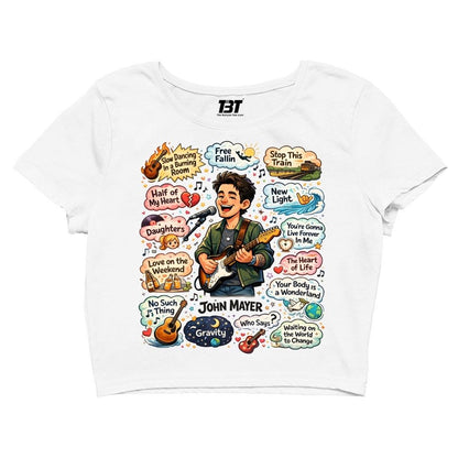 Songs That Raised Me white crop top john mayer concert merch
