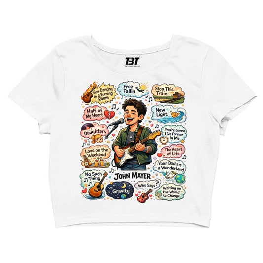 Songs That Raised Me white crop top john mayer concert merch