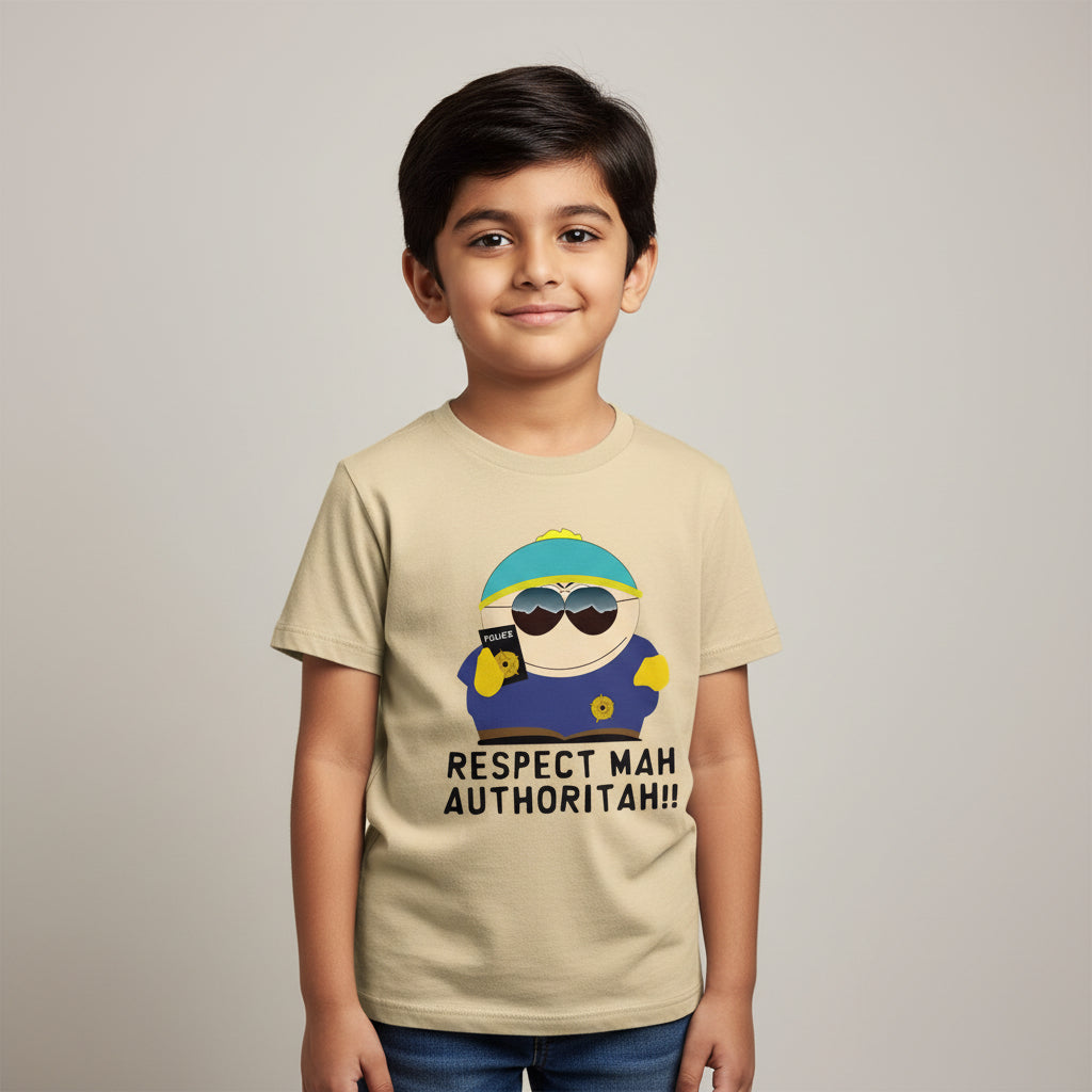 south park respect mah authoritah t-shirt tv & movies buy online india the banyan tee tbt men women girls boys unisex beige south park kenny cartman stan kyle cartoon character illustration