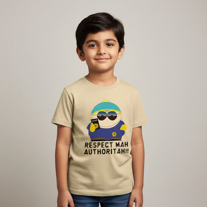 south park respect mah authoritah t-shirt tv & movies buy online india the banyan tee tbt men women girls boys unisex beige south park kenny cartman stan kyle cartoon character illustration