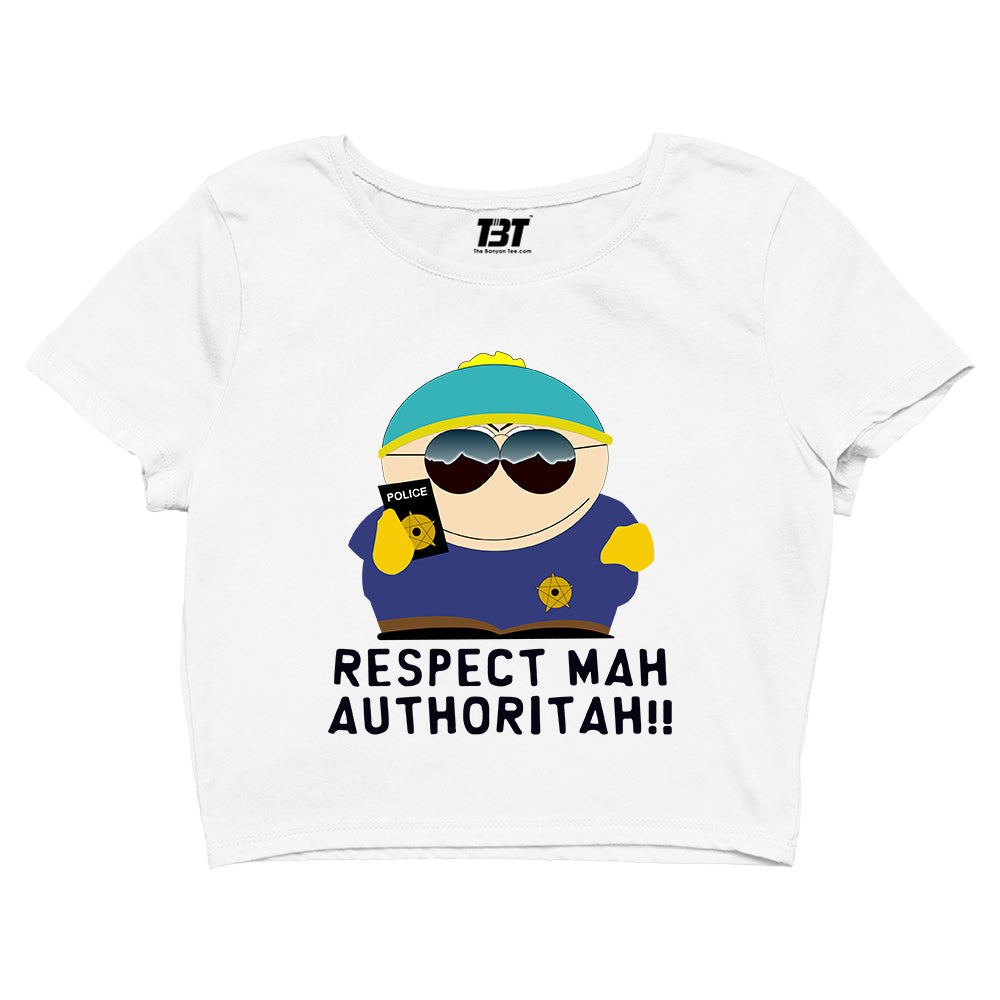 south park respect mah authoritah crop top tv & movies buy online india the banyan tee tbt men women girls boys unisex beige south park kenny cartman stan kyle cartoon character illustration