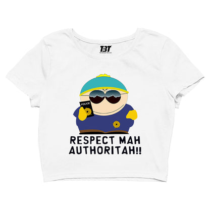 south park respect mah authoritah crop top tv & movies buy online india the banyan tee tbt men women girls boys unisex beige south park kenny cartman stan kyle cartoon character illustration