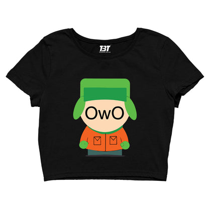 south park owo crop top tv & movies buy online india the banyan tee tbt men women girls boys unisex white south park kenny cartman stan kyle cartoon character illustration owo