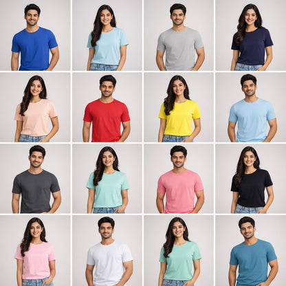 Spectrum Staples Combo (Pack Of 16 Premium Cotton Tees)