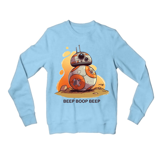 star wars bb-8 sweatshirt upper winterwear tv & movies buy online india the banyan tee tbt men women girls boys unisex gray