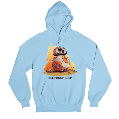 star wars bb-8 hoodie hooded sweatshirt winterwear tv & movies buy online india the banyan tee tbt men women girls boys unisex baby blue