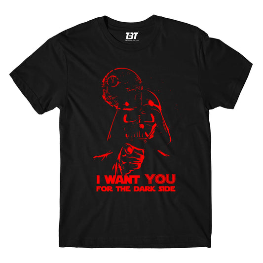 star wars i want you for the dark side t-shirt tv & movies buy online india the banyan tee tbt men women girls boys unisex black darth vader