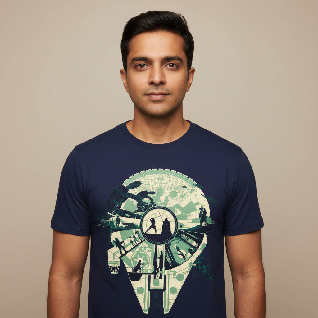 star wars luke vs. vader t-shirt tv & movies buy online india the banyan tee tbt men women girls boys unisex navy