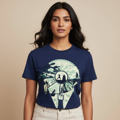 star wars luke vs. vader t-shirt tv & movies buy online india the banyan tee tbt men women girls boys unisex navy