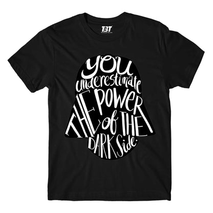 star wars power of the dark side t-shirt tv & movies buy online india the banyan tee tbt men women girls boys unisex black darth vader