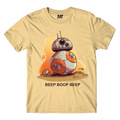 star wars bb-8 t-shirt tv & movies buy online india the banyan tee tbt men women girls boys unisex beige