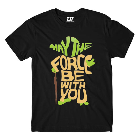 star wars may the force be with you t-shirt tv & movies buy online india the banyan tee tbt men women girls boys unisex black yoda