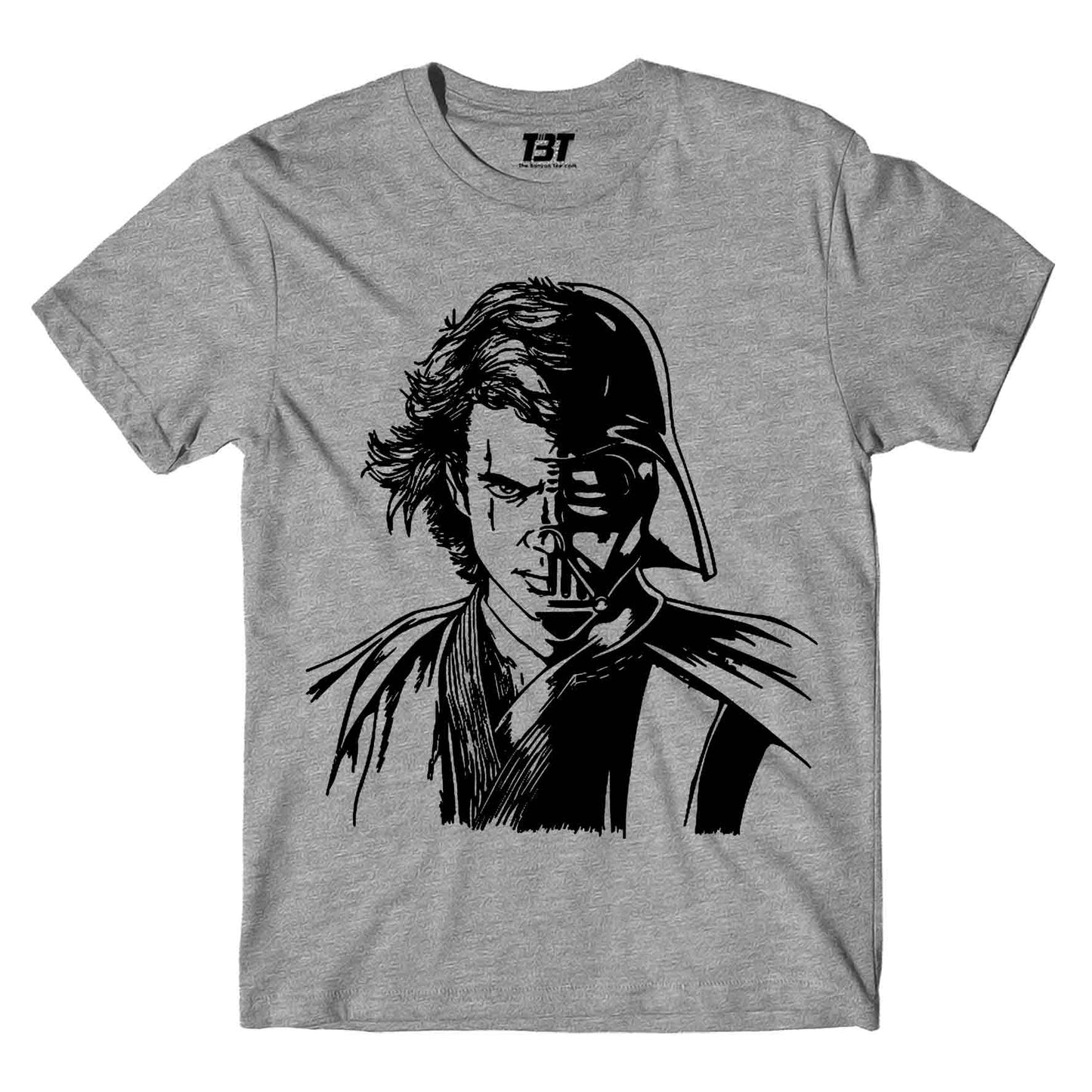 star wars anakin & darth vader t-shirt tv & movies buy online india the banyan tee tbt men women girls boys unisex gray