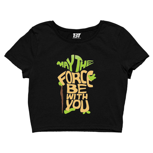 star wars may the force be with you crop top tv & movies buy online india the banyan tee tbt men women girls boys unisex black yoda