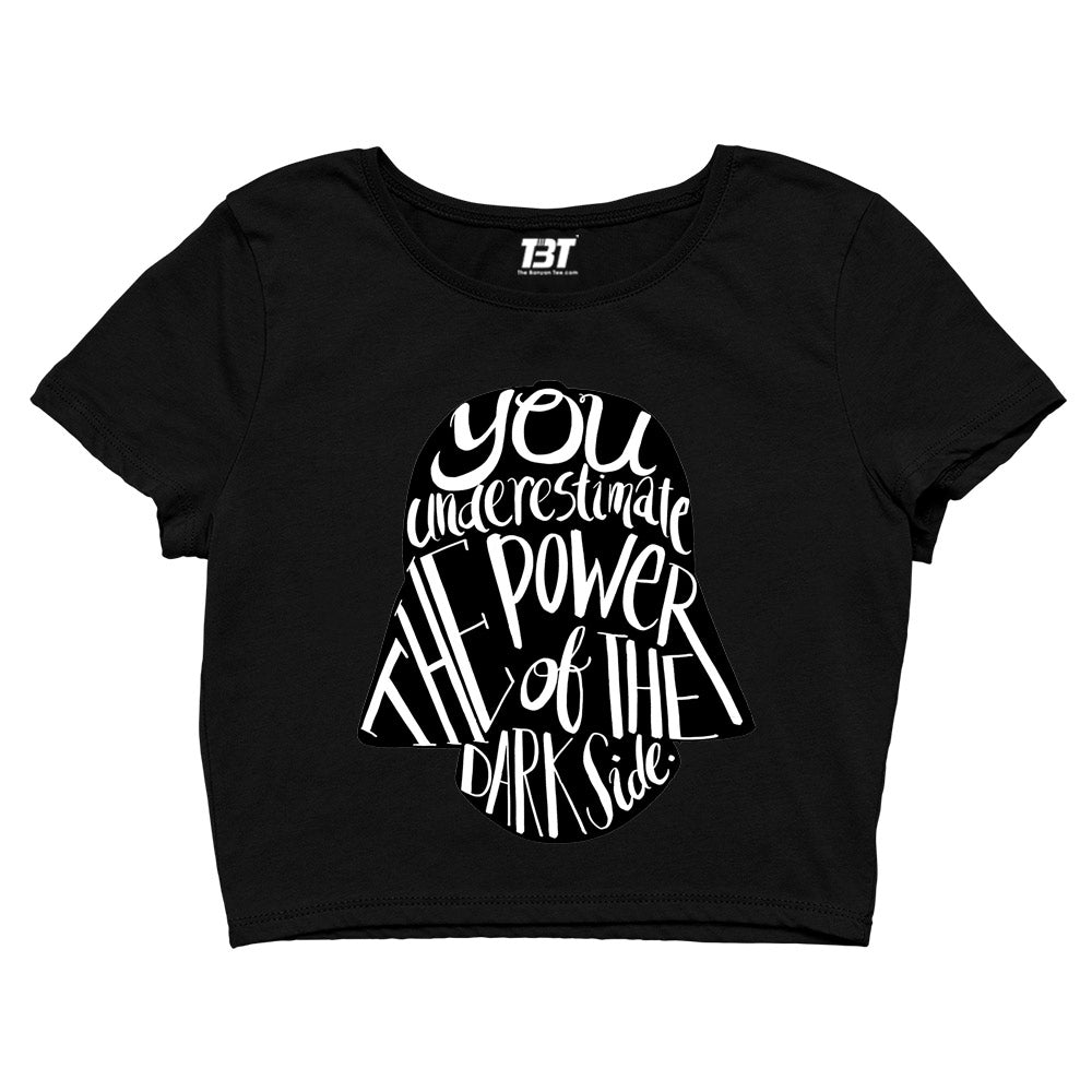 star wars power of the dark side crop top tv & movies buy online india the banyan tee tbt men women girls boys unisex black darth vader