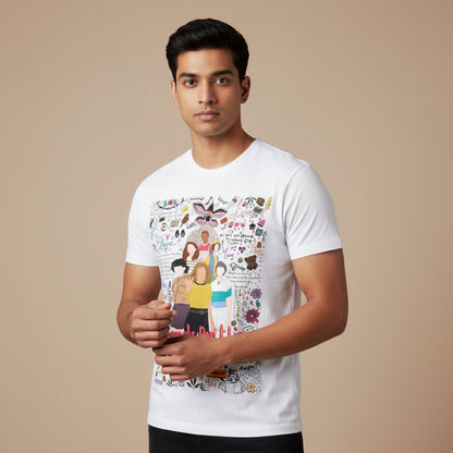 stranger things the upside doodle t-shirt tv & movies buy online india the banyan tee tbt men women girls boys unisex white