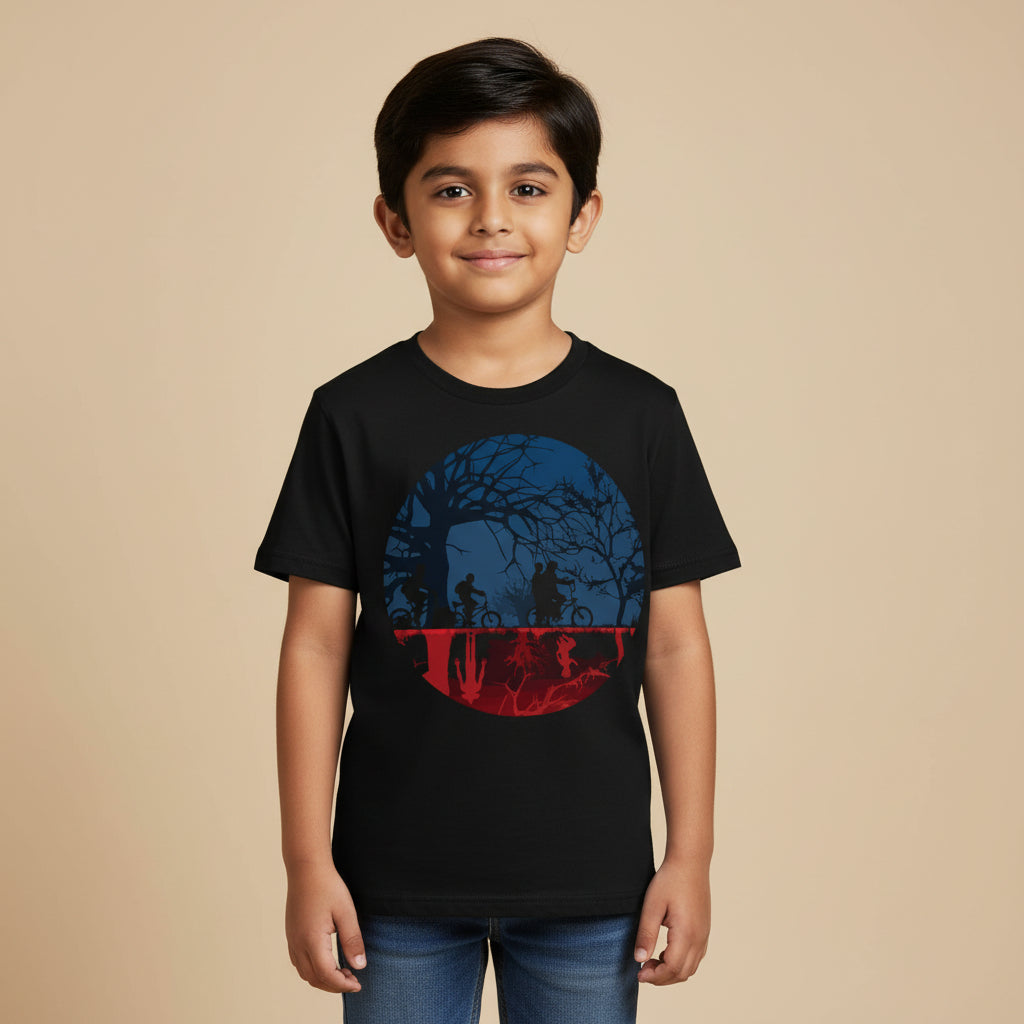 stranger things the upside down t-shirt tv & movies buy online india the banyan tee tbt men women girls boys unisex black stranger things eleven demogorgon shadow monster dustin quote vector art clothing accessories merchandise