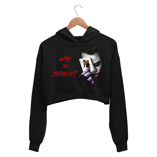 Superheroes Crop Hoodie - Joker - Why So Serious? Crop Hooded Sweatshirt for Women The Banyan Tee TBT