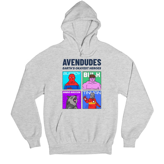 superheroes avendudes hoodie hooded sweatshirt winterwear tv & movies buy online india the banyan tee tbt men women girls boys unisex baby blue