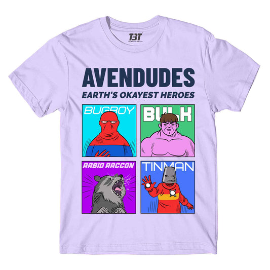 superheroes avendudes t-shirt tv & movies buy online india the banyan tee tbt men women girls boys unisex gray