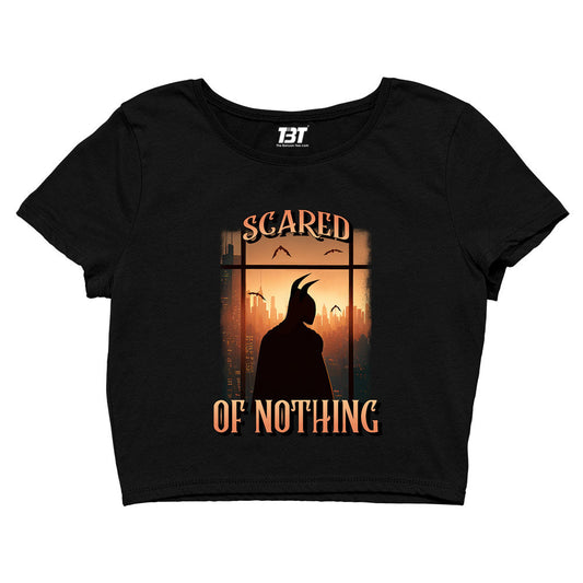 superheroes scared of nothing crop top tv & movies buy online india the banyan tee tbt men women girls boys unisex black