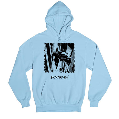 superheroes bat attitude hoodie hooded sweatshirt winterwear tv & movies buy online india the banyan tee tbt men women girls boys unisex baby blue 