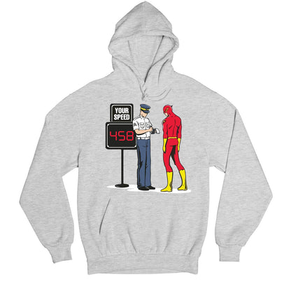 superheroes flash hoodie hooded sweatshirt winterwear tv & movies buy online india the banyan tee tbt men women girls boys unisex gray 