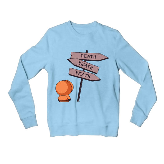 south park the deadly signboard sweatshirt upper winterwear tv & movies buy online india the banyan tee tbt men women girls boys unisex gray south park kenny cartman stan kyle cartoon character illustration