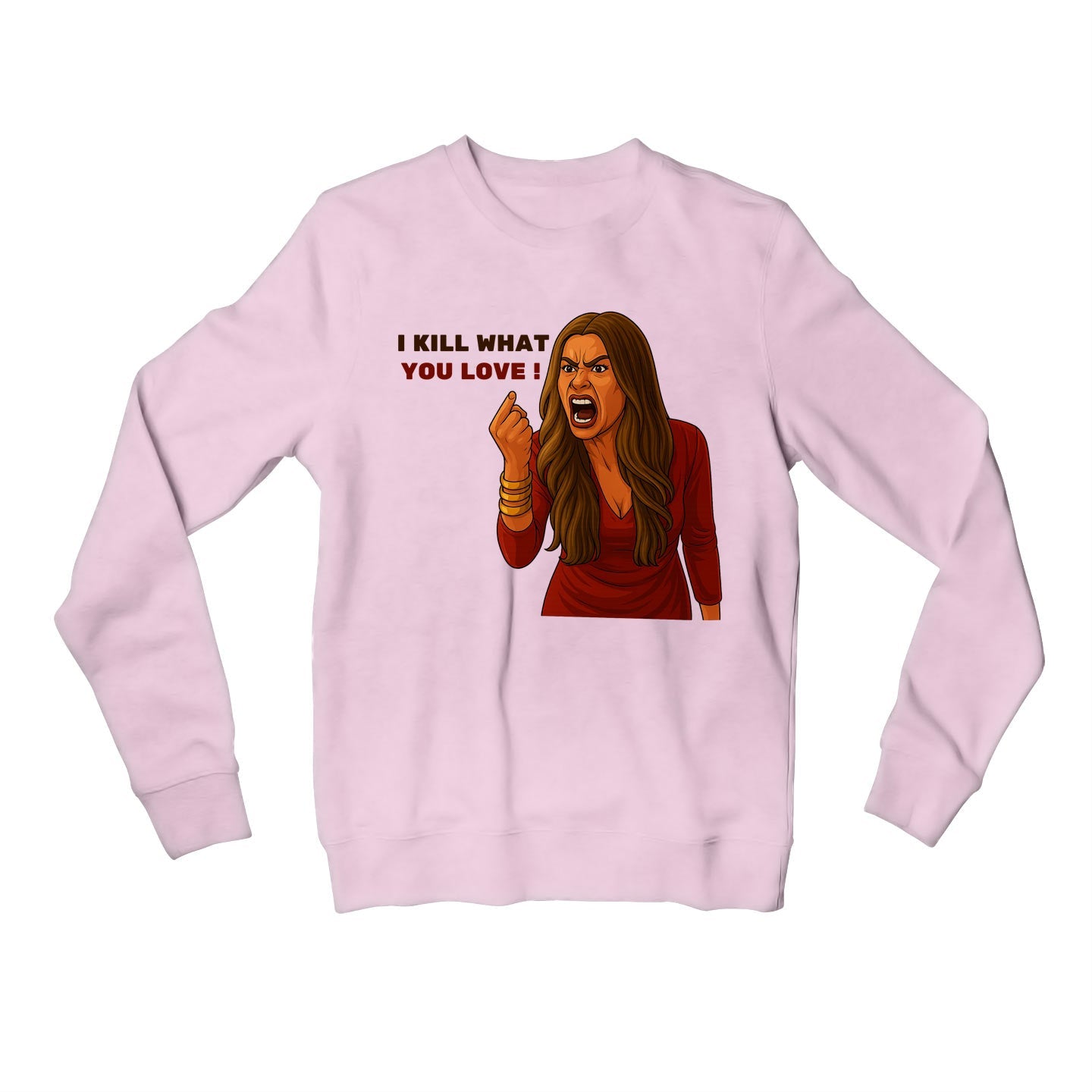 modern family what you love sweatshirt upper winterwear tv & movies buy online india the banyan tee tbt men women girls boys unisex baby pink