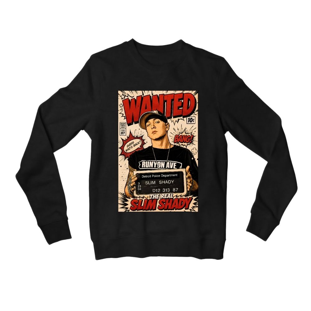 eminem real slim shady sweatshirt upper winterwear music band buy online india the banyan tee tbt men women girls boys unisex black 