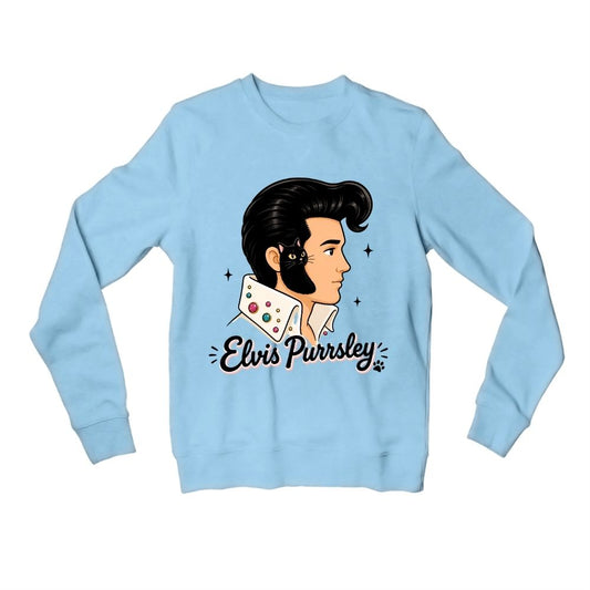 elvis presley purrsley sweatshirt upper winterwear music band buy online india the banyan tee tbt men women girls boys unisex baby blue 