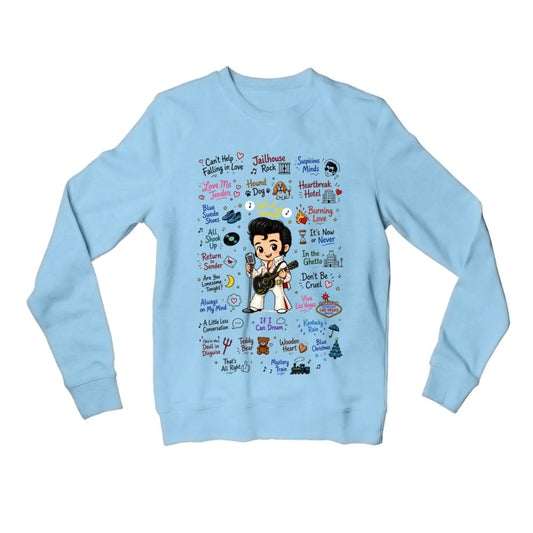 elvis presley rockabilly doodle sweatshirt upper winterwear music band buy online india the banyan tee tbt men women girls boys unisex baby blue 