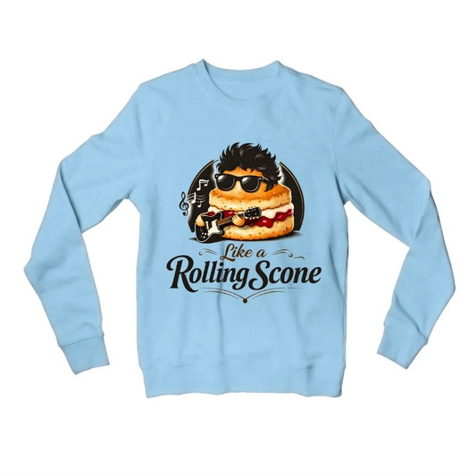 bob dylan rolling scone sweatshirt upper winterwear music band buy online india the banyan tee tbt men women girls boys unisex baby blue 
