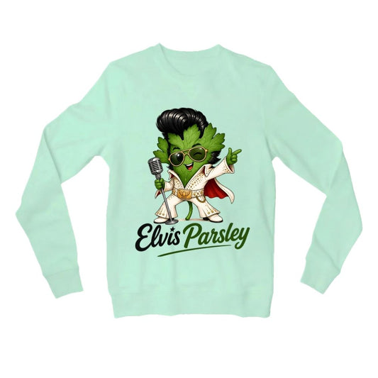 elvis presley parsley sweatshirt upper winterwear music band buy online india the banyan tee tbt men women girls boys unisex mint 