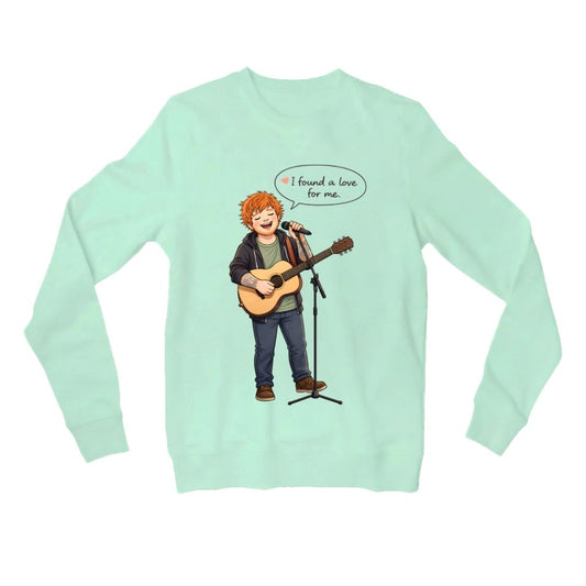 ed sheeran i found a love sweatshirt upper winterwear music band buy online india the banyan tee tbt men women girls boys unisex mint 