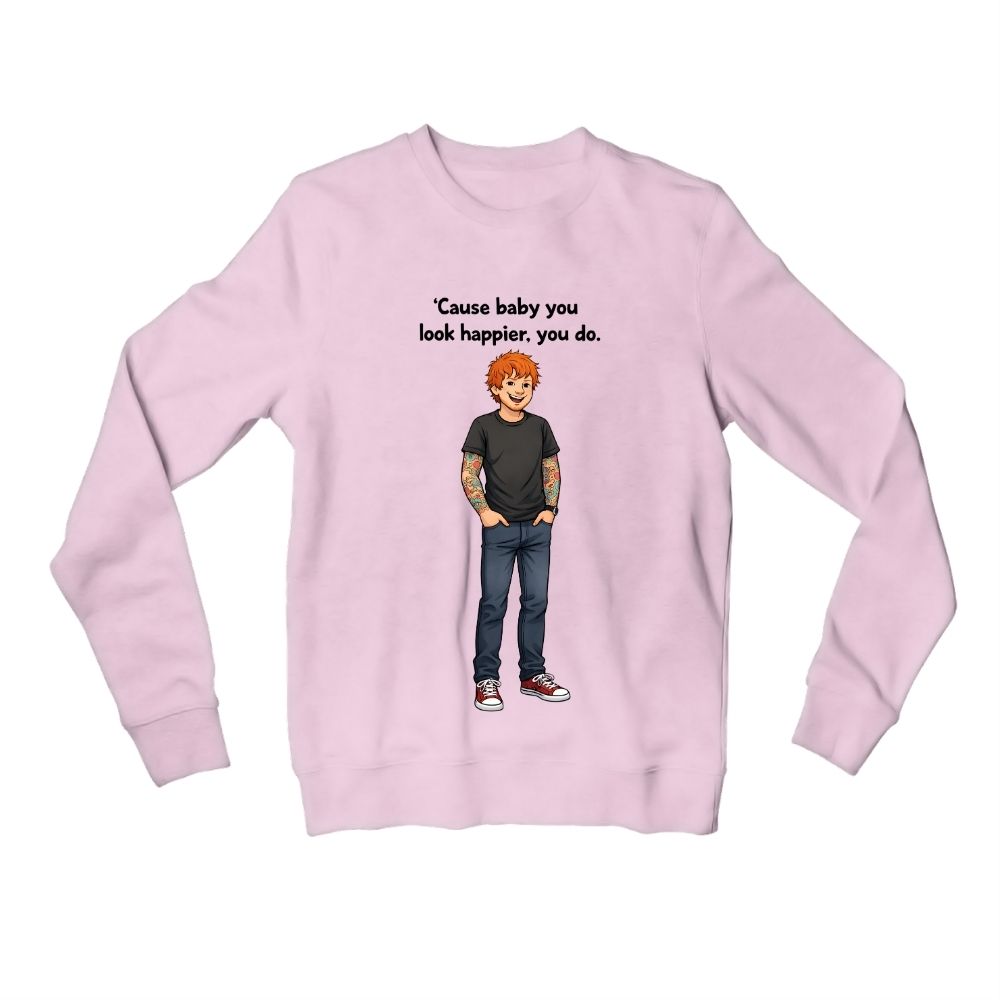 ed sheeran happier sweatshirt upper winterwear music band buy online india the banyan tee tbt men women girls boys unisex baby pink 