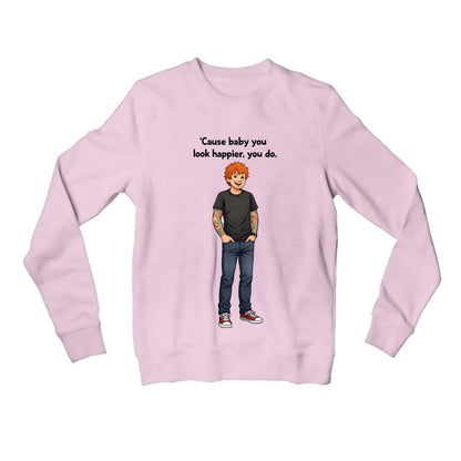 ed sheeran happier sweatshirt upper winterwear music band buy online india the banyan tee tbt men women girls boys unisex baby pink 