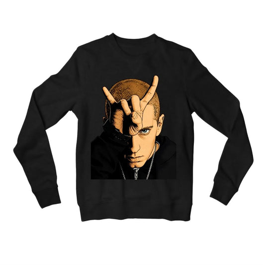 eminem bull horn sweatshirt upper winterwear music band buy online india the banyan tee tbt men women girls boys unisex black 