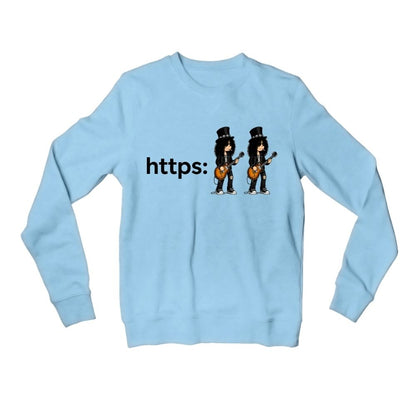 guns n' roses forward slash sweatshirt upper winterwear music band buy online india the banyan tee tbt men women girls boys unisex baby blue 