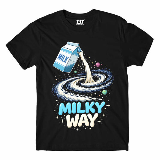printed graphic milky way t-shirt printed graphic stylish buy online india the banyan tee tbt men women girls boys unisex black