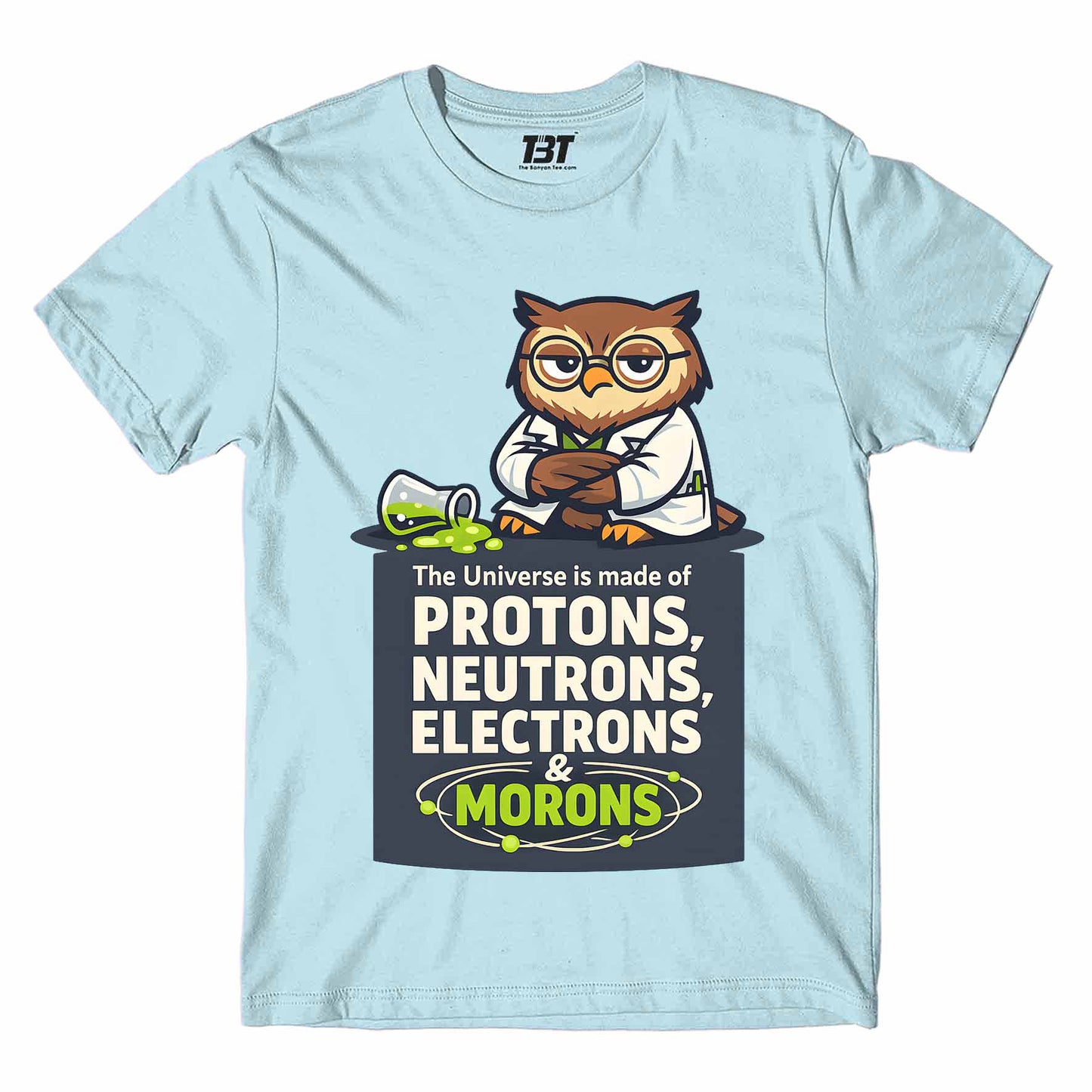 printed graphic morons t-shirt printed graphic stylish buy online india the banyan tee tbt men women girls boys unisex baby blue