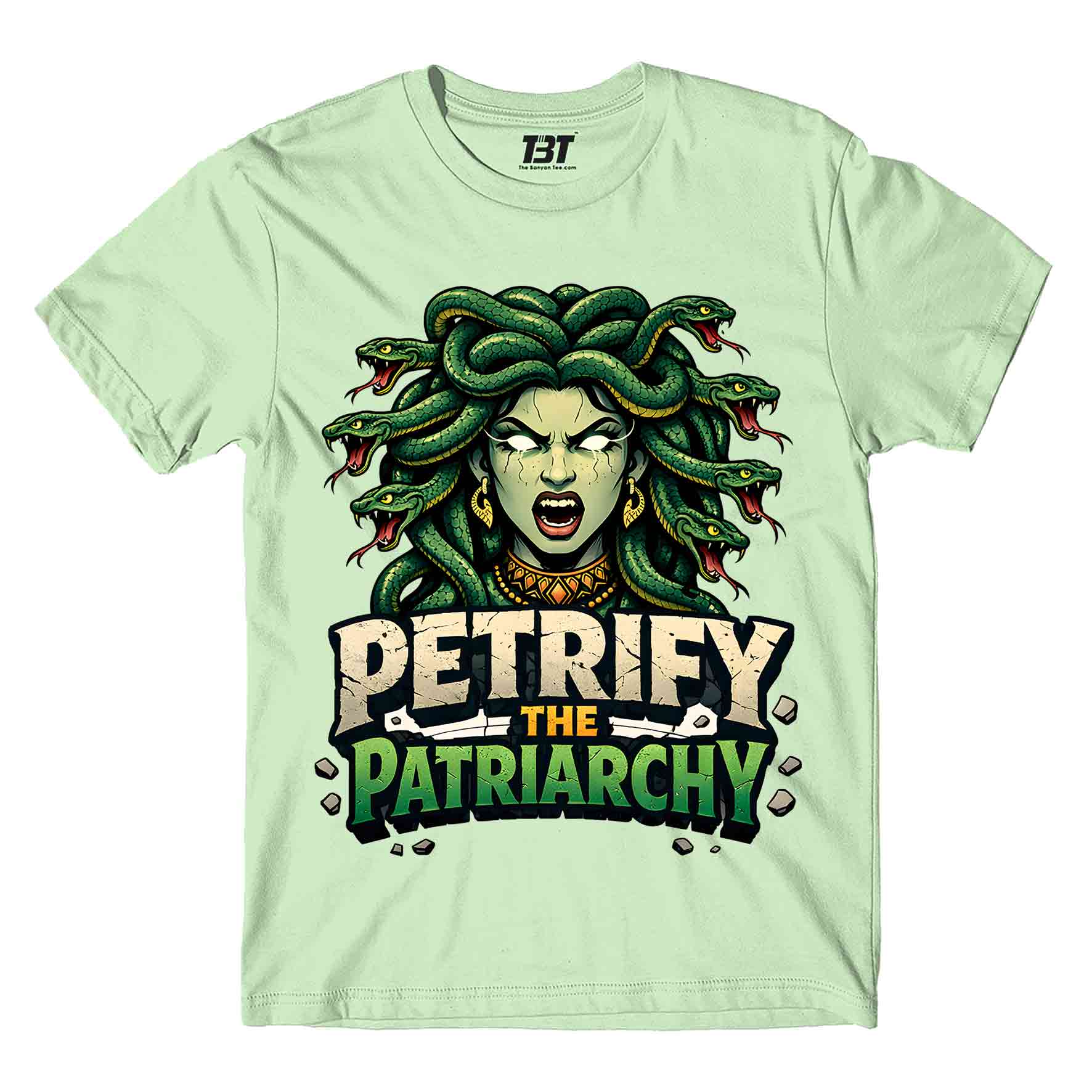 printed graphic petrify the patriarchy t-shirt printed graphic stylish buy online india the banyan tee tbt men women girls boys unisex jade