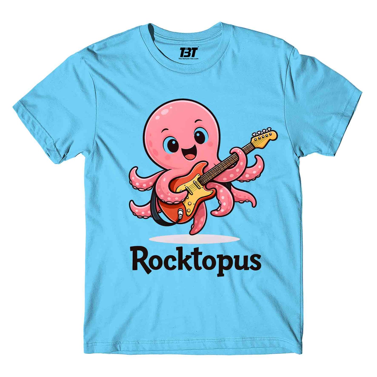 printed graphic rocktopus t-shirt printed graphic stylish buy online india the banyan tee tbt men women girls boys unisex turquoise