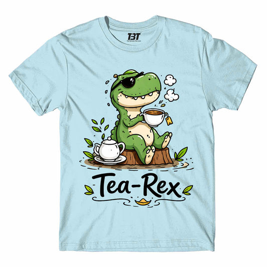 printed graphic tea rex t-shirt printed graphic stylish buy online india the banyan tee tbt men women girls boys unisex baby blue