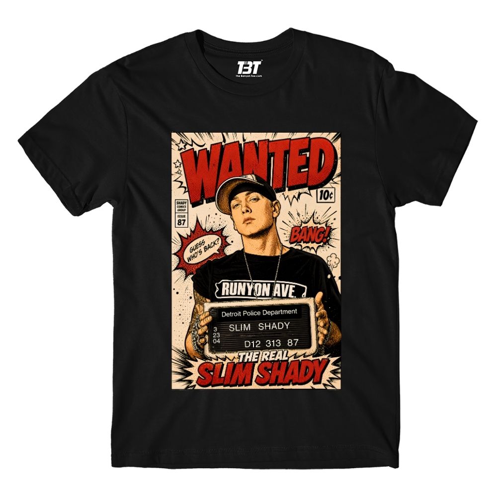 eminem real slim shady t-shirt music band buy online india the banyan tee tbt men women girls boys unisex black 