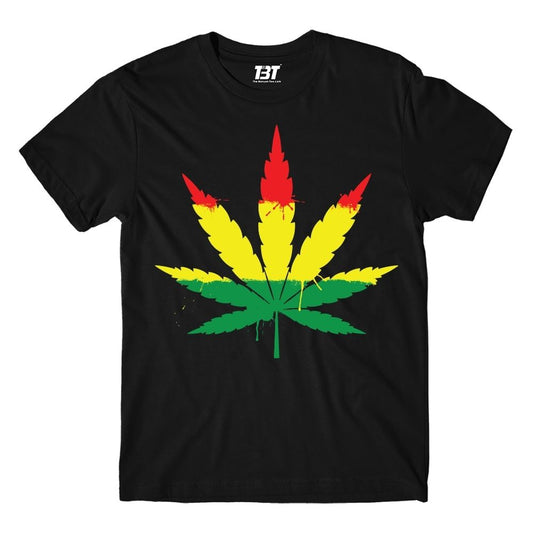 bob marley unity leaf t-shirt music band buy online india the banyan tee tbt men women girls boys unisex black 